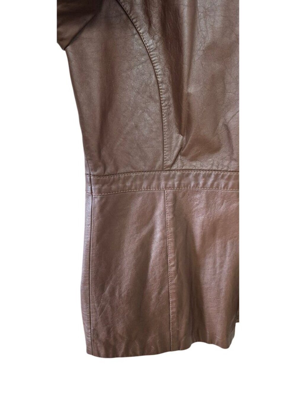 Clipper Mist Brown Genuine Leather Jacket Size 44 Regular Removable Lining - Picture 9 of 10